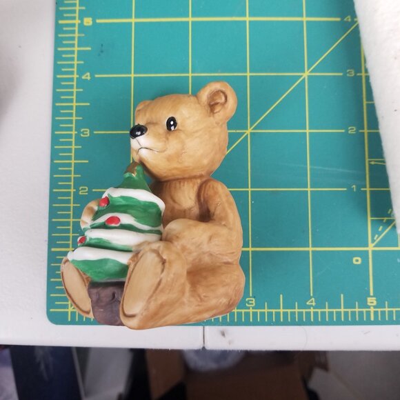 Teddy‎ Bear Christmas Figure Taiwan #5505 1980s HOMCO porcelain - Picture 6 of 6